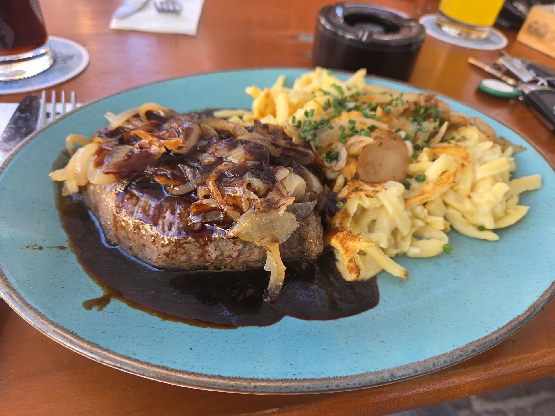 Zwiebelrostbraten Alpen Wirtshaus Schwäbisch Gmünd
